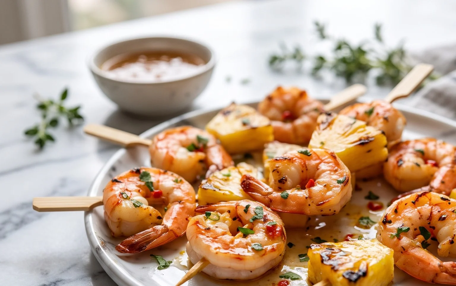 Finger food di gamberi e ananas: Snel recept